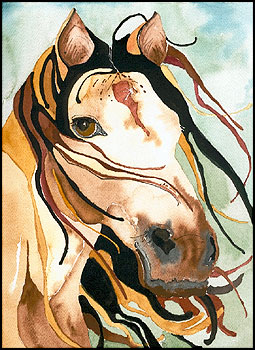 horse totem candle